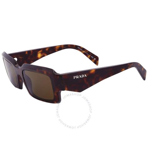 Prada Dark Brown Rectangular Men's Sunglasses PR 27ZS .